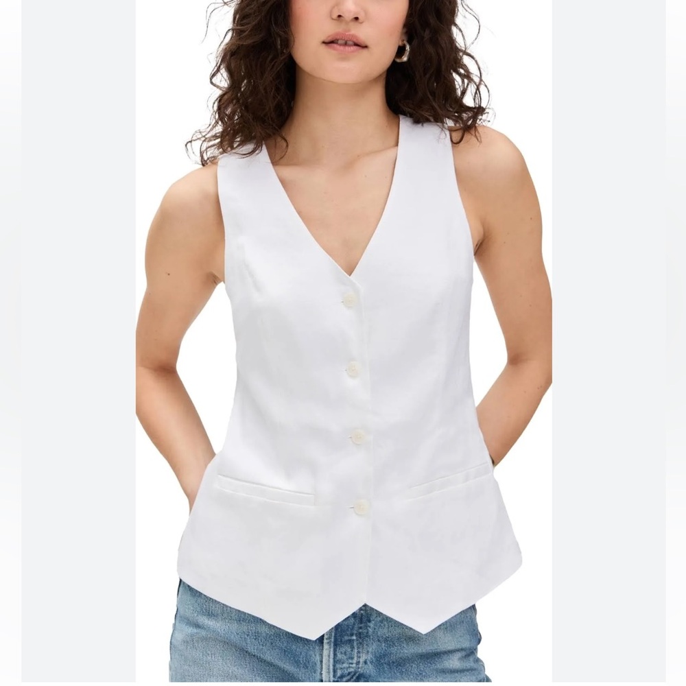 Favorite Daughter the jones linen vest size small